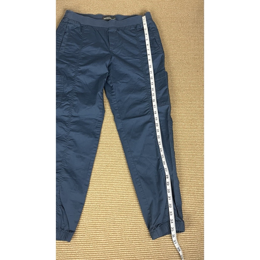Eddie Bauer Pants Women 8 Navy Blue Cargo Pockets Cotton Blend Hiking Outdoor - Picture 3 of 12